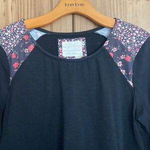 Evy’s Tree Kylie Black Button Floral Dress M GUC